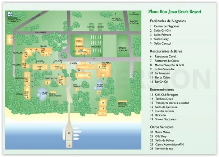 Carte Don Juan Beach Resort